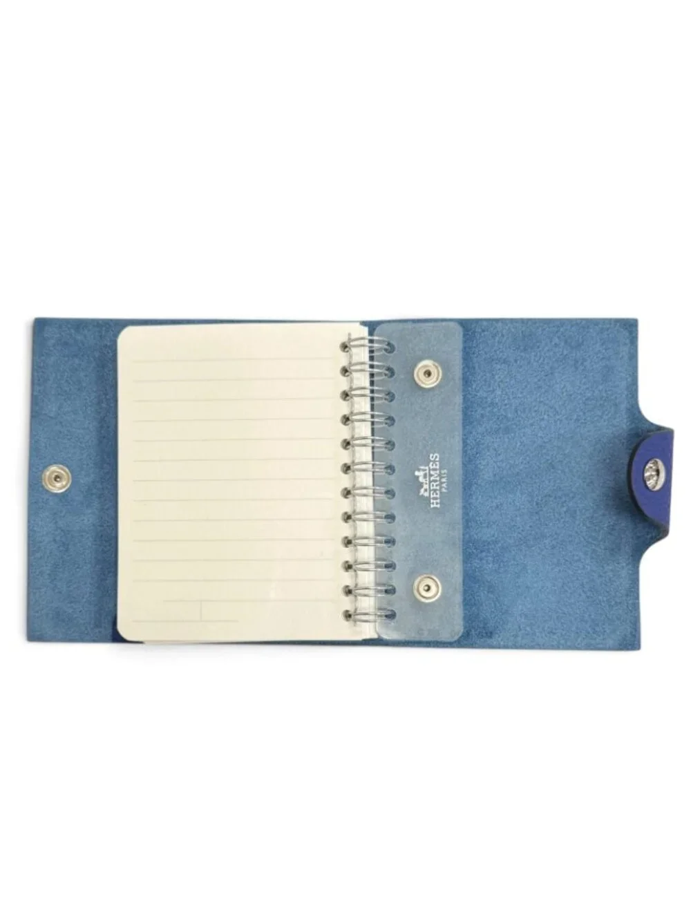 Hermes Ulysse Mini Note Cover Togo Blue Brighton Clou de Selle Snap Button
